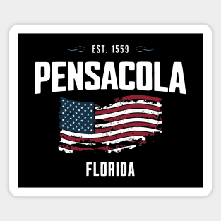 Pensacola Florida - Old Glory Patriotic USA Flag July 4th Magnet